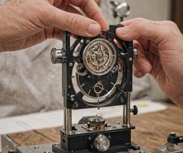 Professional testing and calibration of restored timepiece