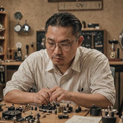 Sam Nguyen master horologist at work